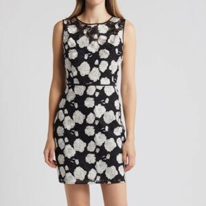 Sam Edelman Floral Embroidered Sleeveless Lace Sheath Dress Size 8